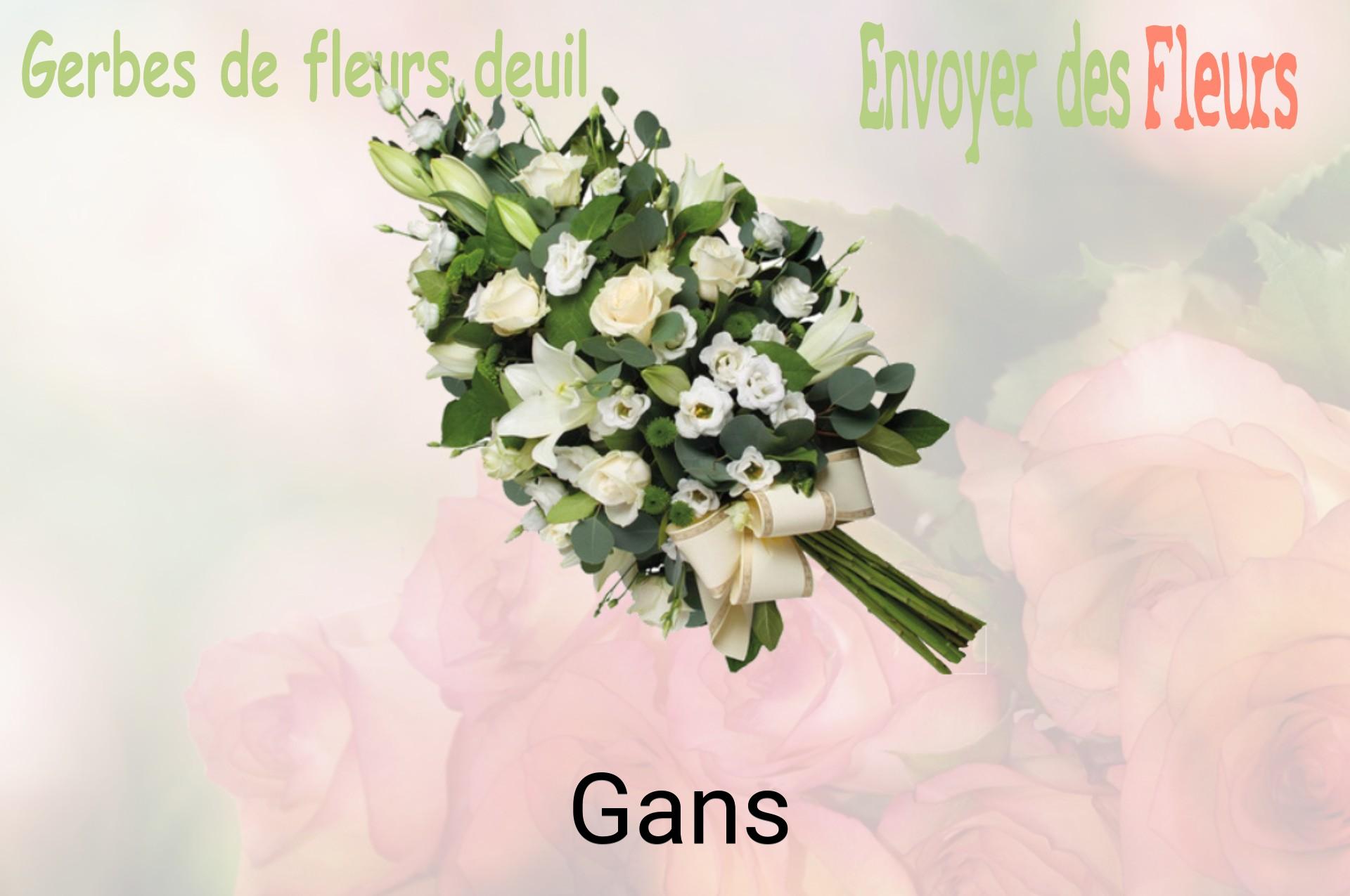 Gerbe de fleurs de deuil livrée à Gans